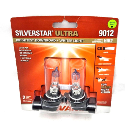 Sylvania Silverstar Ultra 9012 2-Pack Halogen Lamps 12V 55W Also Fits HIR2 NEW