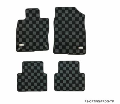 P2M F&R Checkered Carpet Floor Mats for Honda Civic & FK8 Type-R 10th Gen New