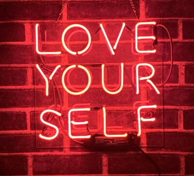 Love Your Self Yourself Acrylic 14''x10'' Neon Light Sign Lamp Real Glass Gift