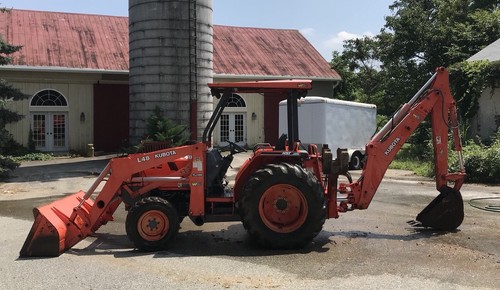 2006 KUBOTA L48 4X4 COMPACT TRACTOR LOADER BACKHOE 48HP DIESEL HYDRO 1166HRS