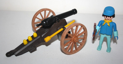 PLAYMOBIL 3244 VINTAGE CANON ET NORDISTE ARTILLERIE US WESTERN