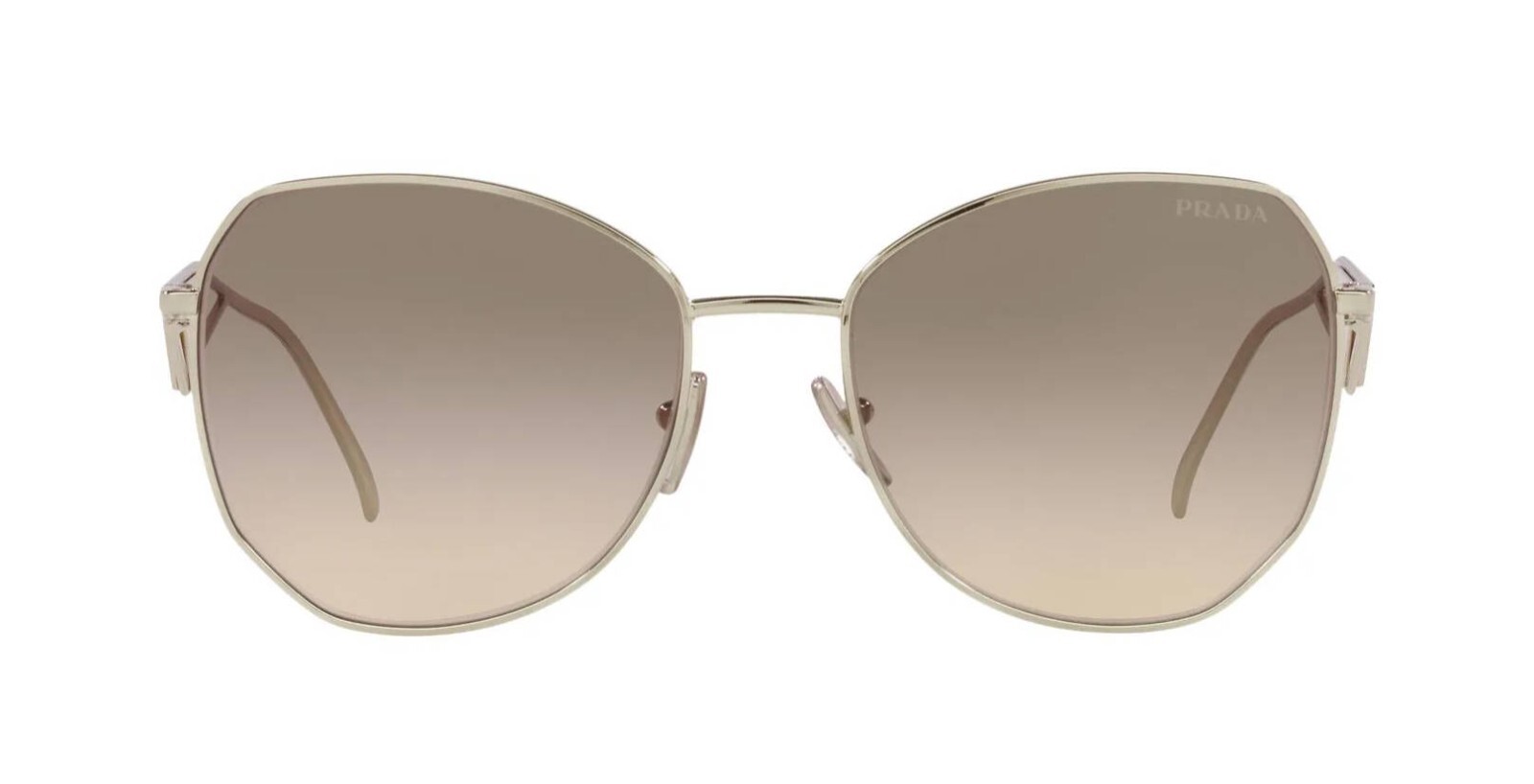 Pre-owned Prada Pr 57ys Light Gold/light Brown Grey Shaded (zvn-3d0) Sunglasses