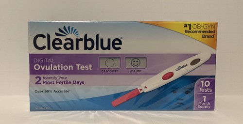 Clearblue DIGITAL Ovulation Test I Month Supply 10 Tests Exp 2/28/19 HB17