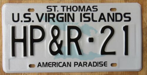 US VIRGIN ISLANDS - HOUSING PARKS & REC license plate   1992  HP&R-21
