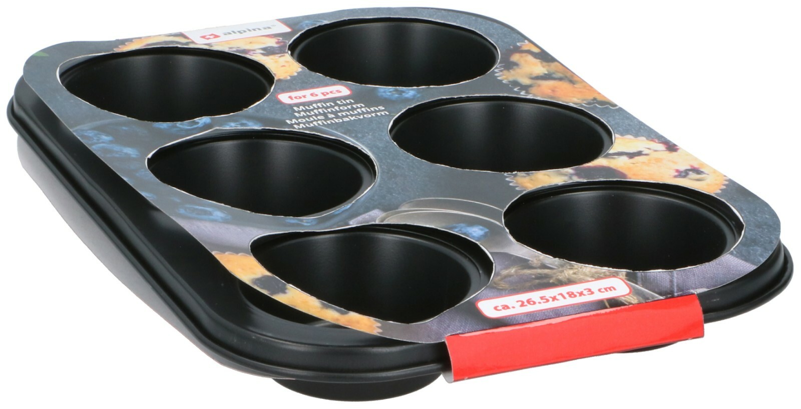 6 Muffins Muffinblech Muffinförmchen Antihaftbeschichtetes Backblech Muffinform