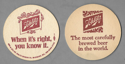 Wisconsin Beer Coaster - Schlitz Brewing Company