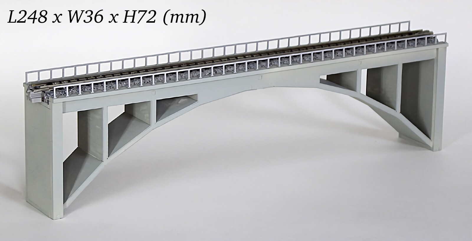 CANP GEEKS Bridge-top ウォールナット N Scale CS Single Track Spandrel Concrete Arch Bridge Kit