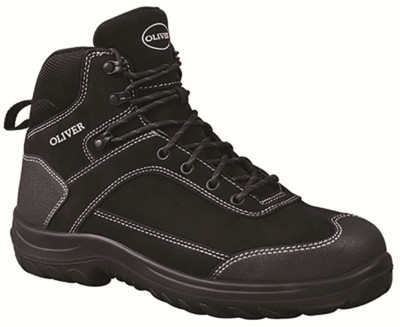 Oliver LACE-UP SAFETY JOGGER SHOES Nubuck Leather BLACK- Size AU 8.5,9,9.5 Or 10