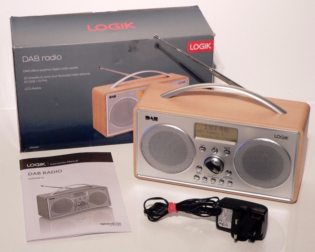 LOGIK DAB RADIO MODEL L55DAB15 DIGITAL RADIO IN STYLISH SILVER