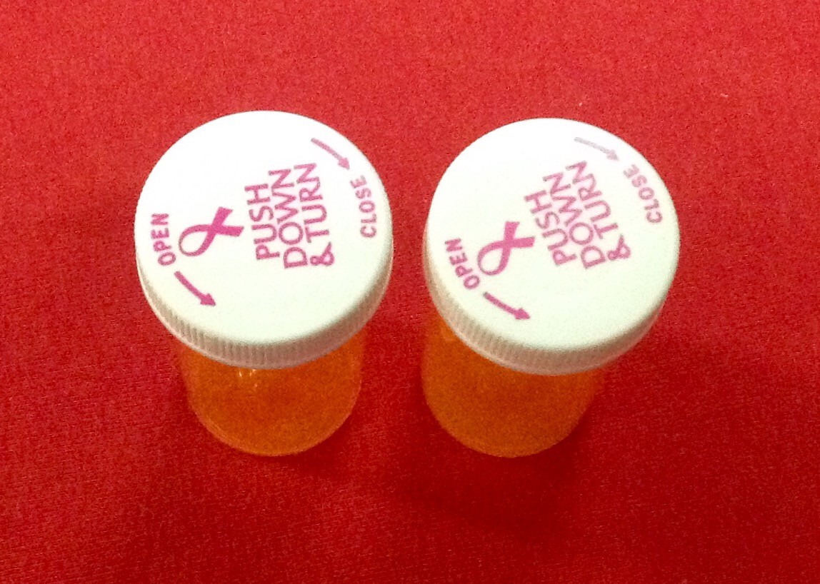 Pill Bottes RX Meds Pharmacy 13 Dram Plastic Safety Lids Crafts Storage 10 / Lot