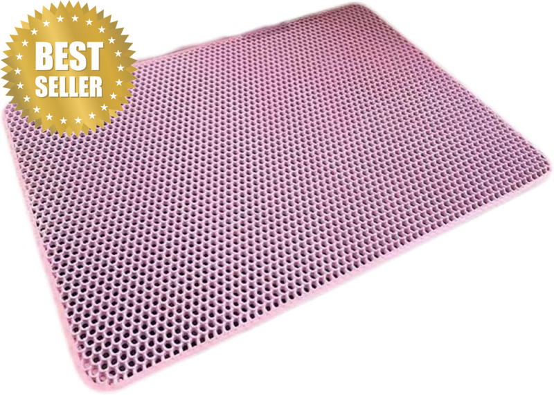 Waterproof Cat Litter Mat, Double Layer EVA, Odor-Free Large Grid, Urine Proof,