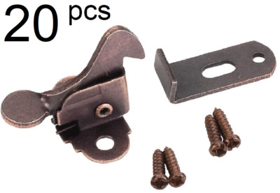 20 X Elbow Latch Cabinet Door-Window Catch Dark Brushed Antique Copper W/ screws