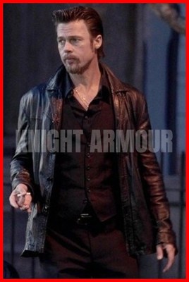 Killing Them Softly Brad Pitt Genuine Leather Mens Jacket