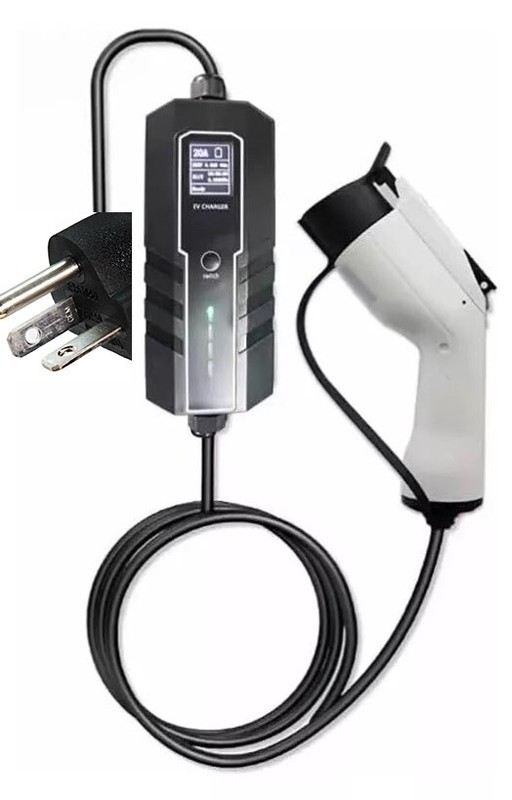 Portable EV Charger 16 AMP Output NEMA 6-20 Plug J1772