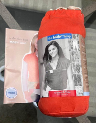 MOBY WRAP The Comfortable Baby Carrier Slate NEW 8 to 35 pounds Cotton 