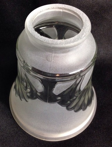 Glass Lamp Shades Ceiling Light Globes Clear&Frosted Shell Pattern New Set of 2