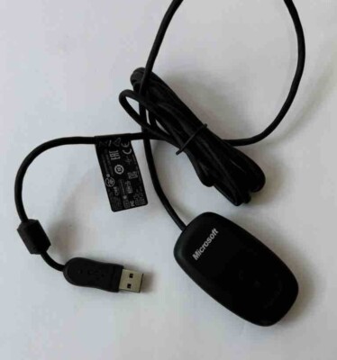 Official Microsoft XBOX 360 Wireless Receiver USB Dongle for Windows X809782-009