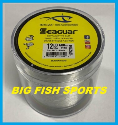 SEAGUAR INVIZX 100% Fluorocarbon Line 12lb/600yd 12VZ600 FREE USA SHIP! 12VZ600