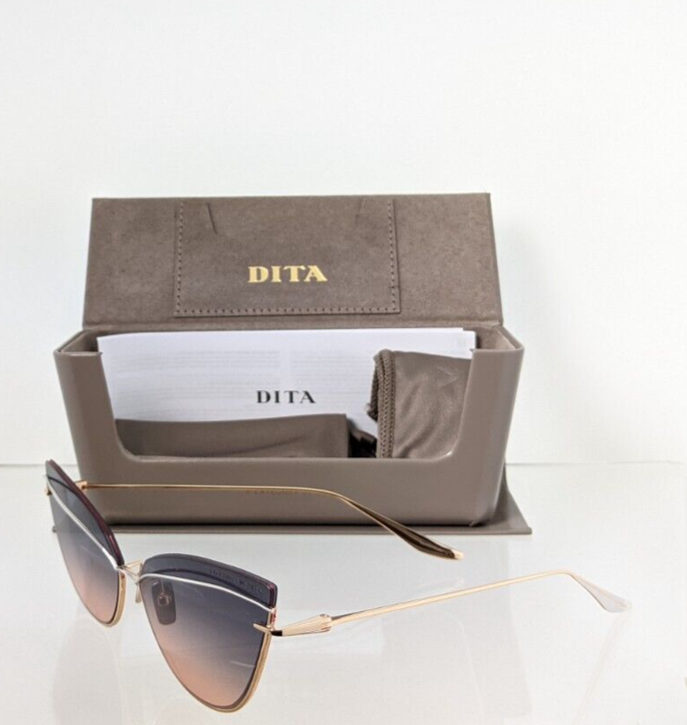 Pre-owned Dita Authentic  Sunglasses Interweaver Dts 527-63-03 Rose Gold Frame In Grey & Pink