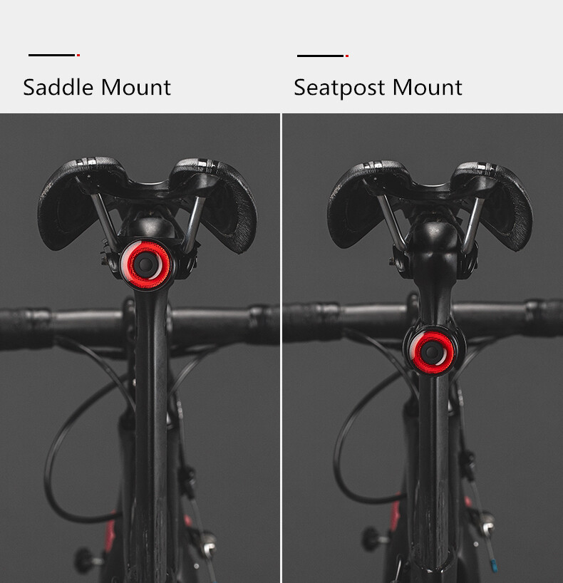 ROCKBROS Bike Tail Lights Smart Auto Brake Sensing Rear Light Waterproof 4 modes