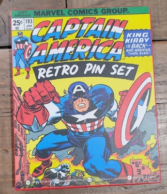 Disney Marvel Captain America Retro 9 Pin Boxed Set Numskull Designed 