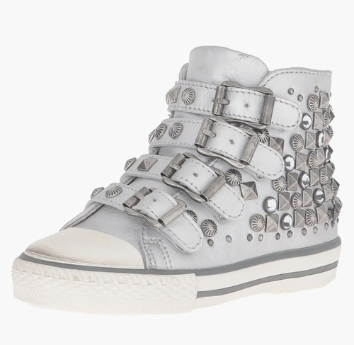 NIB Ash Viper Studded Leather High Top Sneaker Silver Sz28 $160 | eBay