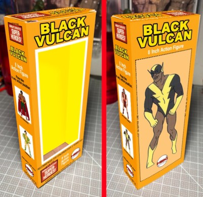 MEGO 8'' BLACK VULCAN SUPERFRIENDS CUSTOM BOX ONLY
