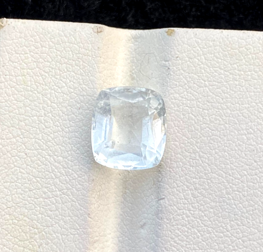 3.30 carat Natural cut aquamarine cushion shaped loose gemstone from Pakistan