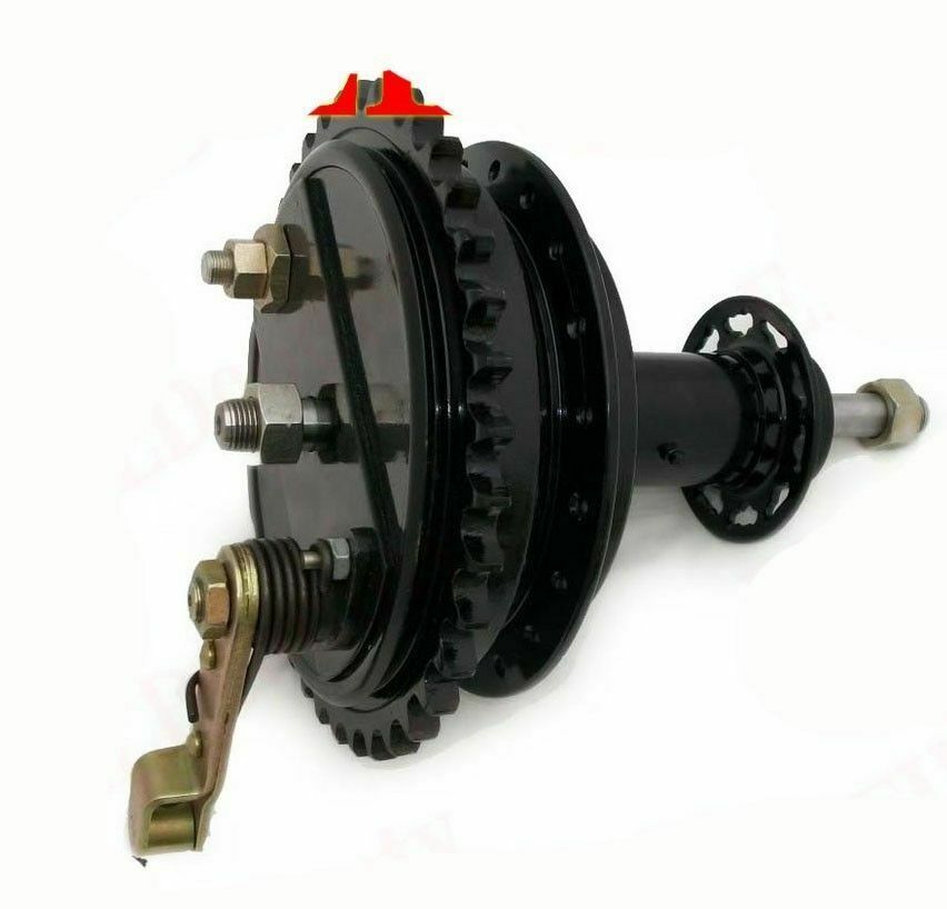 Fits Royal Enfield BSA Complete Half Width Rear Wheel Hub Brake Bearing Axle 