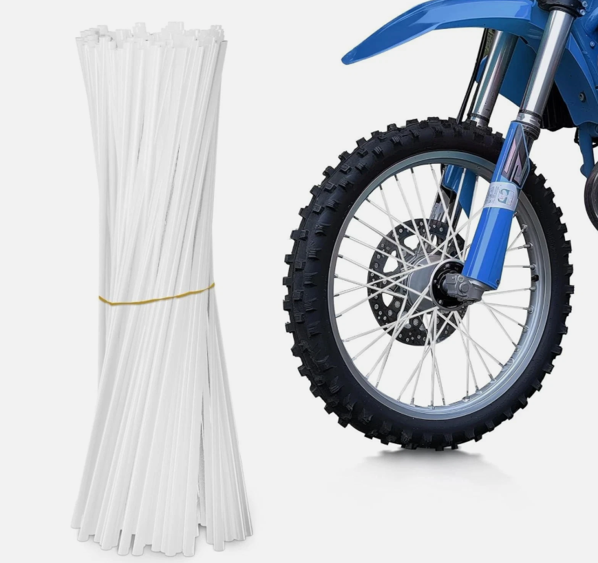 72Pcs Motorcycle Dirt Bike Spoke Skins Covers Wraps Wheel Rim Guard Protector✅️
