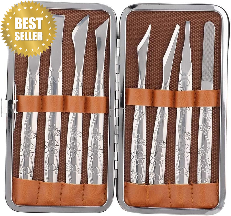 Professional 8PCS Pedicure Kit for Feet Care and Callus Removal, Stainless Steel