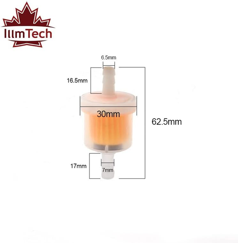 – Universal Inline Fuel Filter – 20 Pack – Suitable for 6mm to 8mm (1/4-3/8 Inch