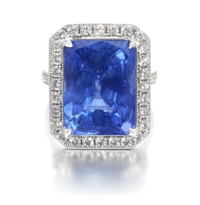 Large Blue Emerald Engagement Celebrity Style Ring for Women 925 Sterling Silver