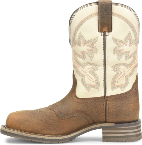 Pre-owned Double-h Boots Men's 10” Hingham Composite Toe Ice™ Stockman Work Boot Brown - In Light Brow