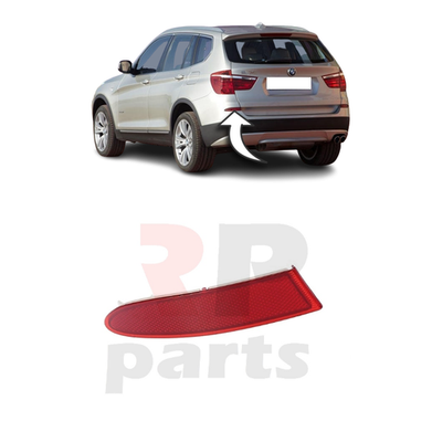 FOR BMW X3 F25 10-17 NEW REAR BUMPER SIDE REFLECTOR RED LEFT 63147217315