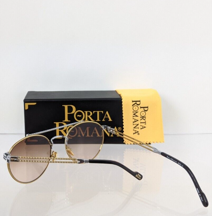 Pre-owned Porta Romana Authentic  Sunglasses Mod 012 Col 12a2 Gold Plated Vintage Frame In Brown