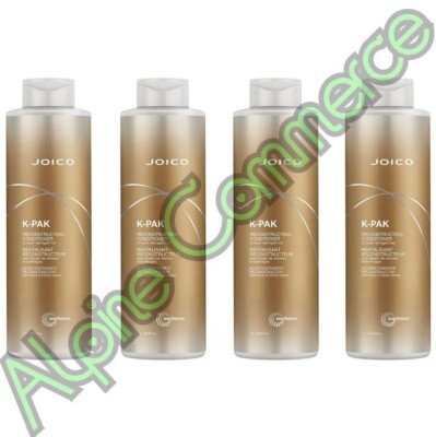 *4-Bottles* Joico K-Pak Reconstructing Conditioner 33.8 Oz Damaged Hair 2574888