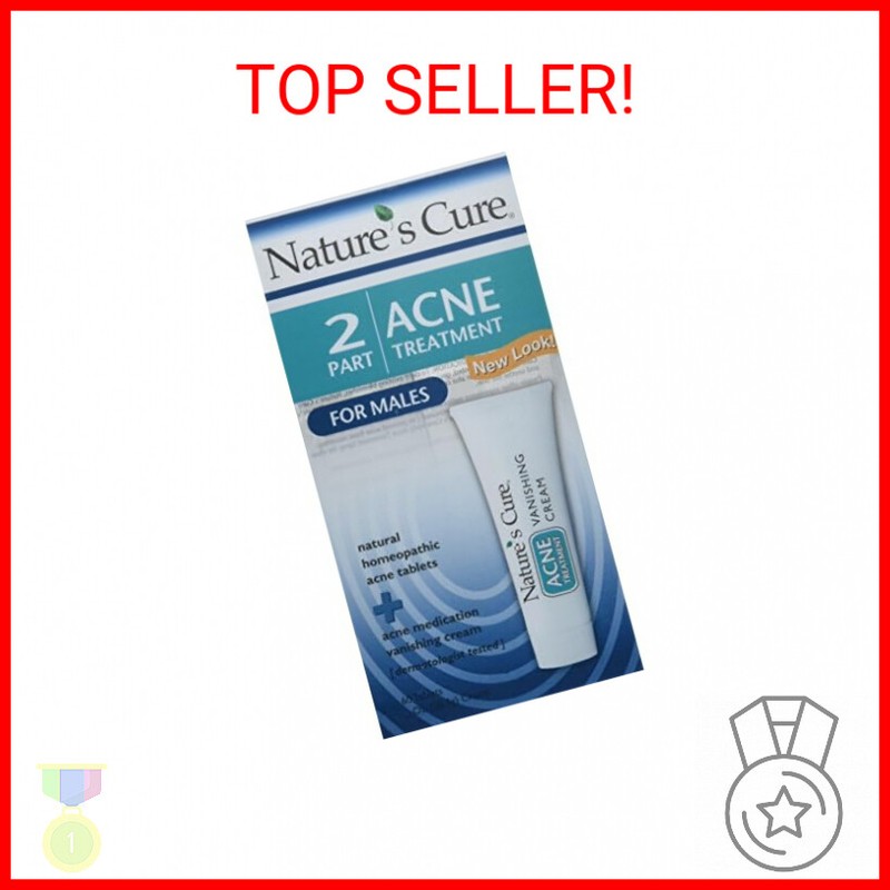 Nature's Cure Two Part Acne Treatment System for Males (1 Month Supply)