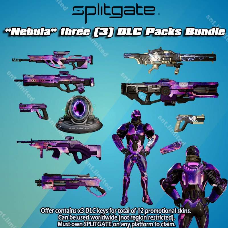 Splitgate - Nebula x3 DLC Packs Bundle | 12 Skin