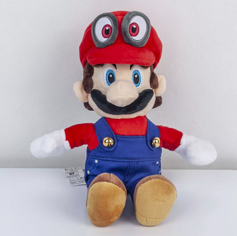 Super Mario Bros Odyssey Mario Plush Doll Figure Stuffed Animal Toy 8"
