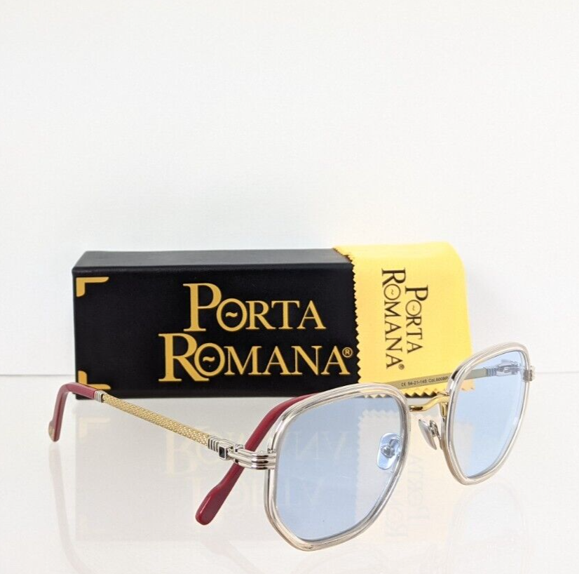 Pre-owned Porta Romana Authentic  Sunglasses Mod 1262 Col 600bp Gold Plated Vintage In Blue
