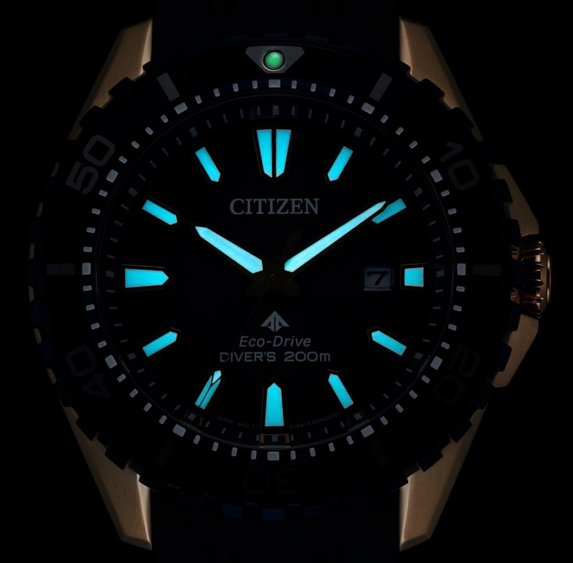Pre-owned Citizen Promaster Bn0196-01l Blue Dial Men's Diver Watch Polyurethane Band