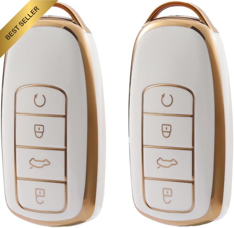 2Pcs Car Smart Key Fob Case Soft TPU Remote Key Fob Cover Car Key Fob Protector