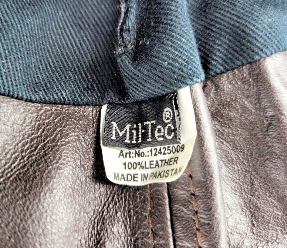 Mil-Tec Flight Leather Hood BROWN AVIATION PILOTS HELMET WW1 Repro Size M