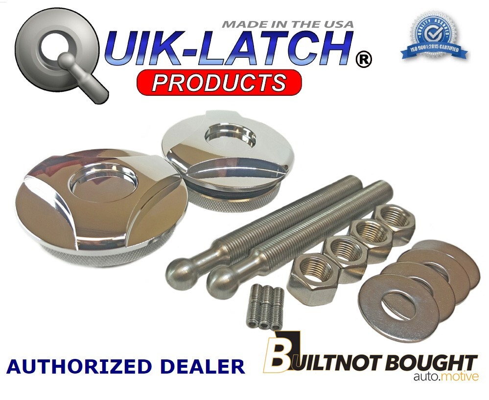 パーツ Quik Quik-Latch Twist Lock QL-50 Series Polished Hood Pin Kit QL-50-TW