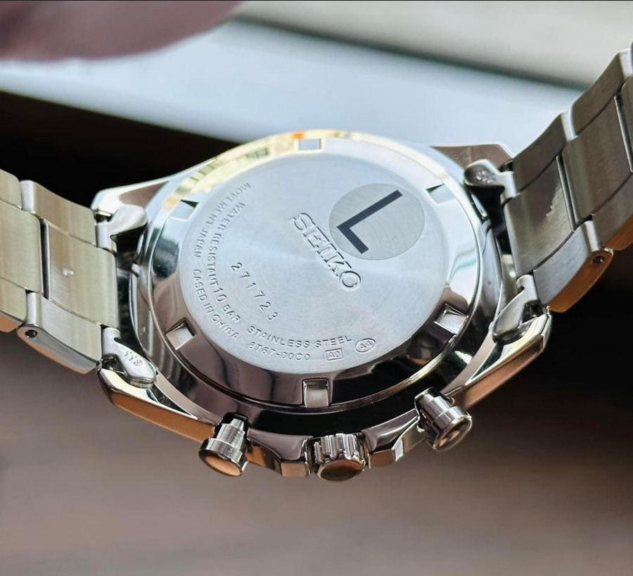 Seiko Spirit Chronograph Blue Dial Stainless Steel Men's Watch SBTR029