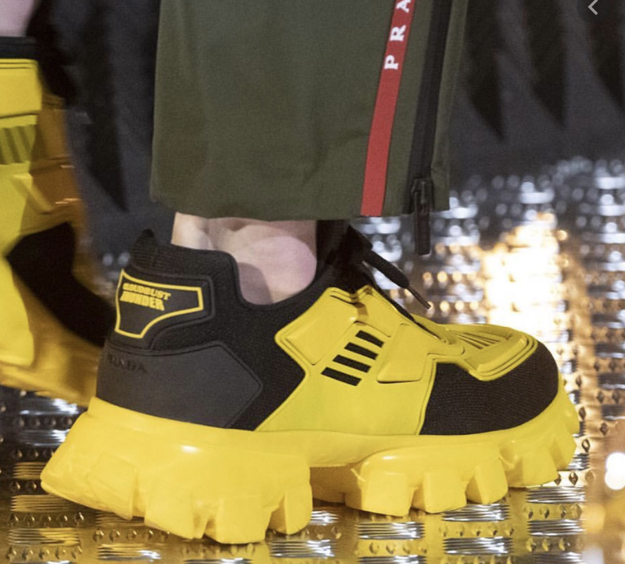 Pre-owned Prada Cloudbust Yellow Thunder Technical Size Eu 41,5 / Us 8.5
