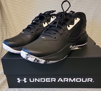 Under Armour Unisex Lockdown 6 Men's Size 10 Black Metallic Gold Basketball Shoe
