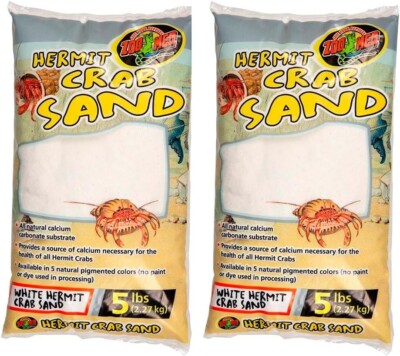 Zoo Med Hermit Crab Sand White, 5 lb (2 pack)