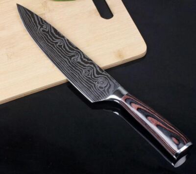Stainless Steel 8'' Professional Chef Knife Damascus Pattern Japanese New